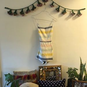 Striped Picnic Skort Romper